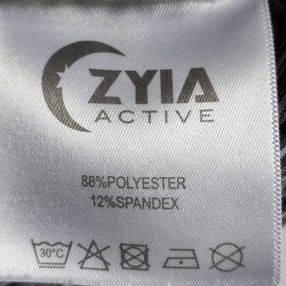 ZYIA Active active wear short sleeve T-shirt grey with stripes women's size XS - Picture 5 of 8